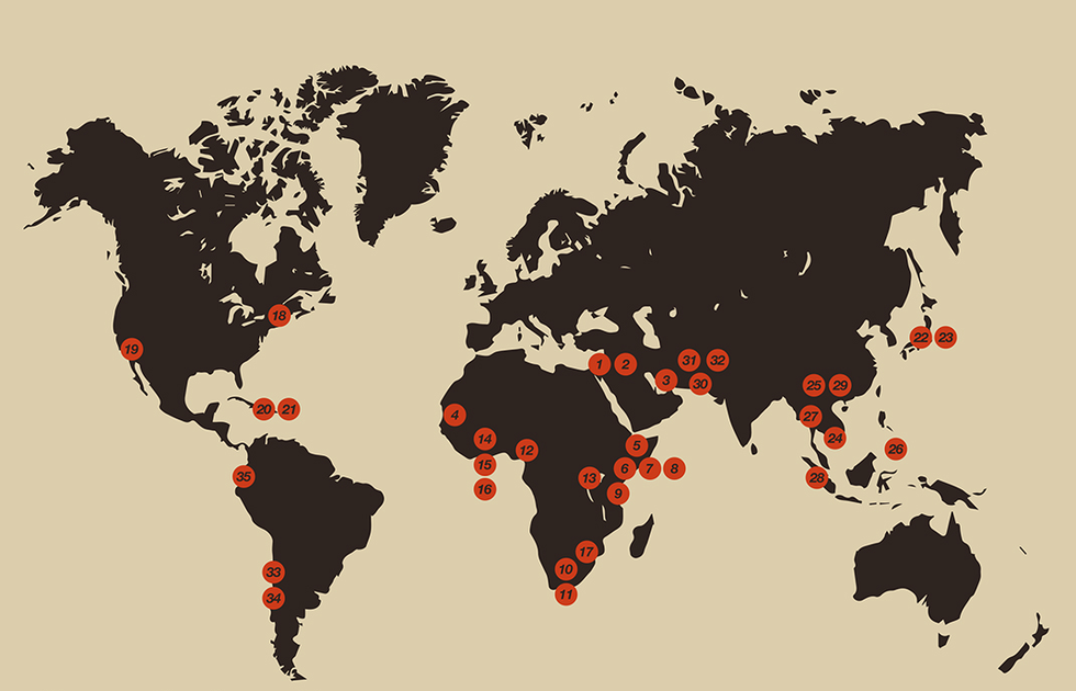 Architektura humanitarna, mapa